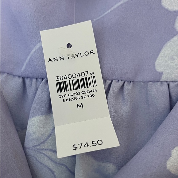 NWT, ANN TAYLOR SILKY LONG SLEEVE CAMP SHIRT SIZE M - Picture 6 of 6